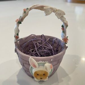 Cherished Teddies Easter Basket Figurine 1995